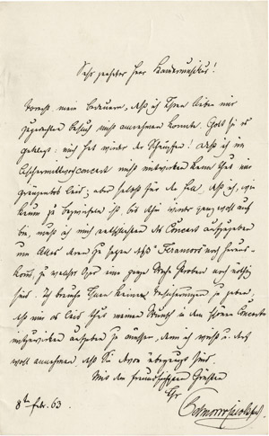 Los 2752 - Schnorr von Carolsfeld, Ludwig - 2 Briefe 1863 - 0 - thumb