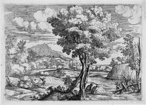 Los 5120 - Grimaldi, Giovanni Francesco - Die Landschaft mit dem Vogel auf dem Baumstumpf - 0 - thumb