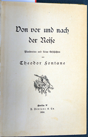 Lot 2075, Auction  116, Fontane, Theodor, Von vor und nach der Reise