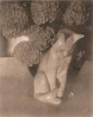 Lot 4226, Auction  121, Kühn, Heinrich, Still Life with Cat Figure and Hydrangeas