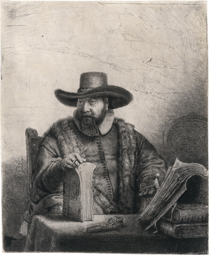 Lot 5175, Auction  121, Rembrandt Harmensz. van Rijn, Bildnis des Mennonitenpredigers Cornelis Claez Anslo
