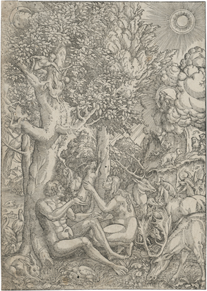 Lot 5429, Auction  121, Altdorfer, Erhard, Adam und Eva im Garten Eden