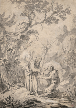 Lot 6656, Auction  122, Pierre, Jean-Baptiste Marie, Die Kommunion der Maria von Ägypten durch den Hl. Zosimus