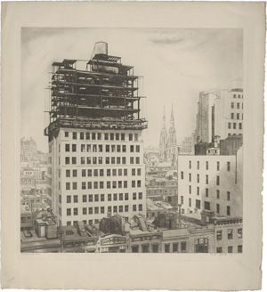Lot 7096, Auction  123, Orlik, Emil, Bau eines Hochhauses in New York