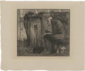 Los 7161 - Vogeler, Heinrich - Die Hexe mit Eule - 0 - thumb