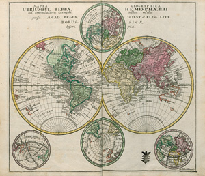 Los 8 - Euler, Leonhard - Geographischer Atlas. Berlin, Michael, 1760. - Erste deutsche Ausgabe, um 4 Karten vermehrt - 0 - thumb