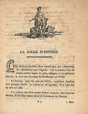 Los 244 - Oesterreich, Matthias - Description de tout l'interieur des deux palais de Sans-Souci. Potsdam, Sommer, 1773. - Erste Ausgabe - 0 - thumb
