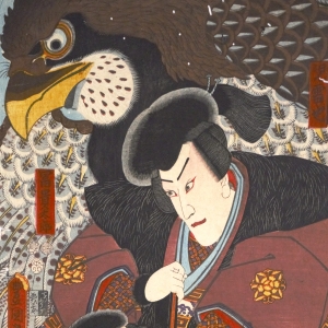 Los 574 - Kunisada, Utagawa und Kunisada II., Utagawa - 4 Kabuki-Szenen mit tierischen Begleitern. Edo (Tokio) Mitte 19. Jahrhundert - 8 - thumb