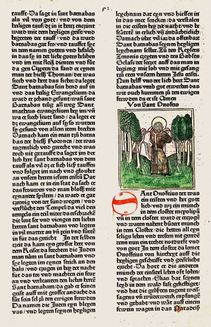 Los 702 - Voragine, Jacobus de - Einzelblatt aus "Der Heiligen Leben. Band 2, Sommerteil". Augsburg, Günther Zainer, 1472. - Wohl aus der ersten Ausgabe - 0 - thumb