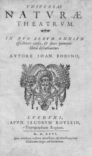Los 719 - Bodin, Jean - Universae naturae theatrum. Lyon, Jaco Roussin, 1596. - Erste Ausgabe - 0 - thumb
