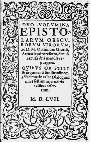 Los 776 - Sammelband  und Hutten, Ulrich von - Duo volumina epistolarum obscurorum virorum. Frankfurt, David Zöpfel, 1557.  - 0 - thumb