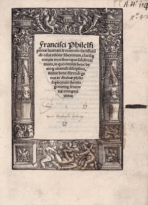 Los 791 - Vegius, Mapheus - De educatione liberorum + Baptista Mantuanus. Bucolica. Tübingen, Thomas Anshelm, September 1515 - 0 - thumb