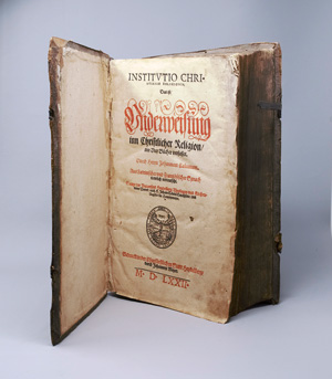 Los 817 - Calvin, Johannes - Institutio christianae religionis. Heidelberg, Johannes Meyer, 1572. - Frühe deutsche Ausgabe - 0 - thumb