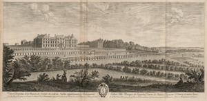 Los 900 - Prospectives des palais et jardins en Italie et en France - Sammelband mit 60 Kupfertafeln. Italien und Frankreich, um 1680. Sammelband mit teils prächtigen Darstellungen barocker Gartenanlagen und Paläste in Frankreich und Italien, gestochen zumeist von Künstlern wie Johann Battista Falda, Dominique Barrière, Arn - 1 - thumb