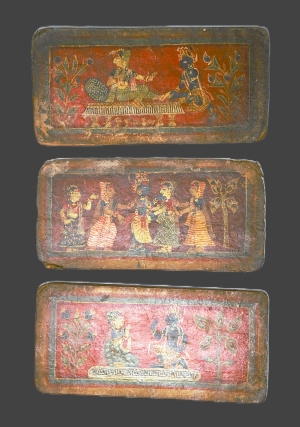 Los 1090 - Krishna Legende - Devanagari-Handschrift. Fragment einer indischen Miniaturen-Handschrift. Wohl Nordindien 19. Jahrhundert  - 9 - thumb