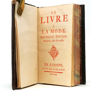 Los 1523 - Caraccioli, Louis-Antoine de - Le livre a la mode. Paris, J.-F. Bassompierre, um 1760. - Komplett in Rot gedruckte Satire - 0 - thumb