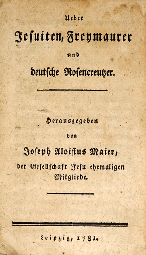 Los 1639 - Knigge, Adolph - Ueber Jesuiten, Freymaurer und deutsche Rosencreutzer. Leipzig (d. i. Frankfurt, Brönner) 1781 - 0 - thumb
