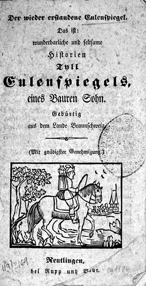Los 1749 - wieder erstandene Eulenspiegel, Der - Das ist: wunderbarliche und seltsame Historien Tyll Eulenspiegels - 0 - thumb