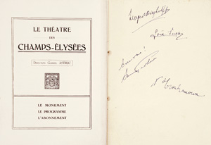 Los 2151 - Diaghilew, Sergei - Signiertes Programmheft der Ballets Russes. 1913 - 1 - thumb