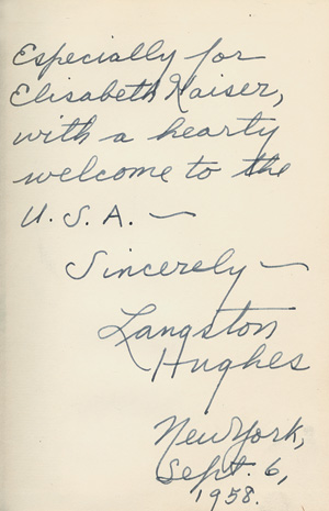 Los 3162 - Hughes, Langston - The Sweet Flypaper of Life. New York, Simon and Schuster, 1955. - Widmungsexemplar - 0 - thumb