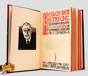 Los 3169 - Huysmans, Joris-Karl - Gegen den Strich. Berlin, Schuster und Löffler, 1897. - Mit Frontispiz und Schmucktitel von M. Lechter - 0 - thumb