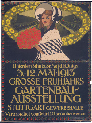 Lot 3451, Auction  125, Münch, Carl Hermann, Grosse Frühjahrs Gartenbau - Ausstellung - Stuttgart. Farblithographie. 1913