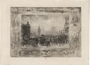 Los 5337 - Buhot, Félix Hilaire - Westminster Bridge (Westminster Clock Tower) - 0 - thumb