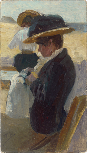 Lot 6173, Auction  125, Rops, Félicien, In der Sommerfrische: Zwei elegante Damen am Strand