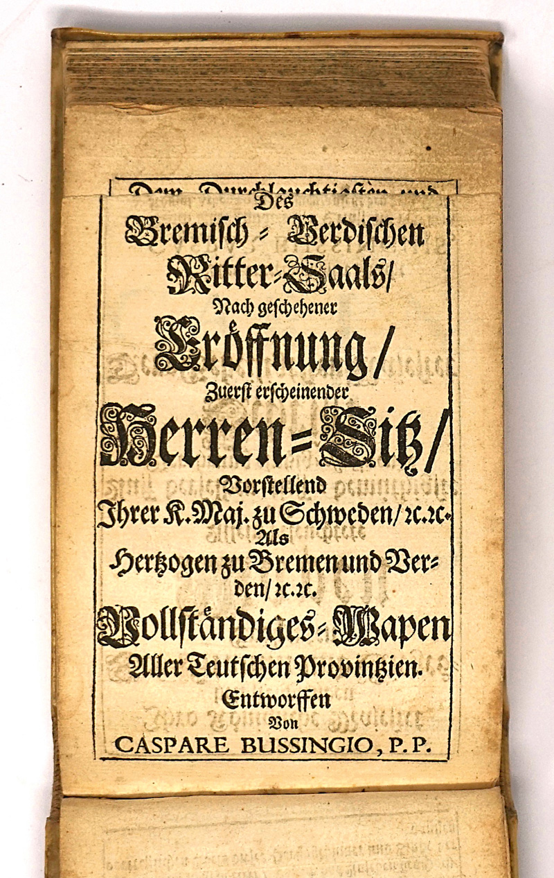 Lot 416, Auction  125, Bussing, Caspare, Einleitung zu der Herolds-Kunst. Hamburg, Schultz, 1694