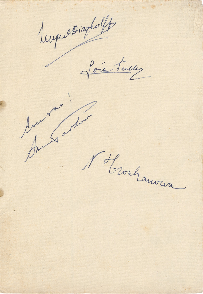 Lot 2151, Auction  125, Diaghilew, Sergei, Signiertes Programmheft der Ballets Russes. 1913