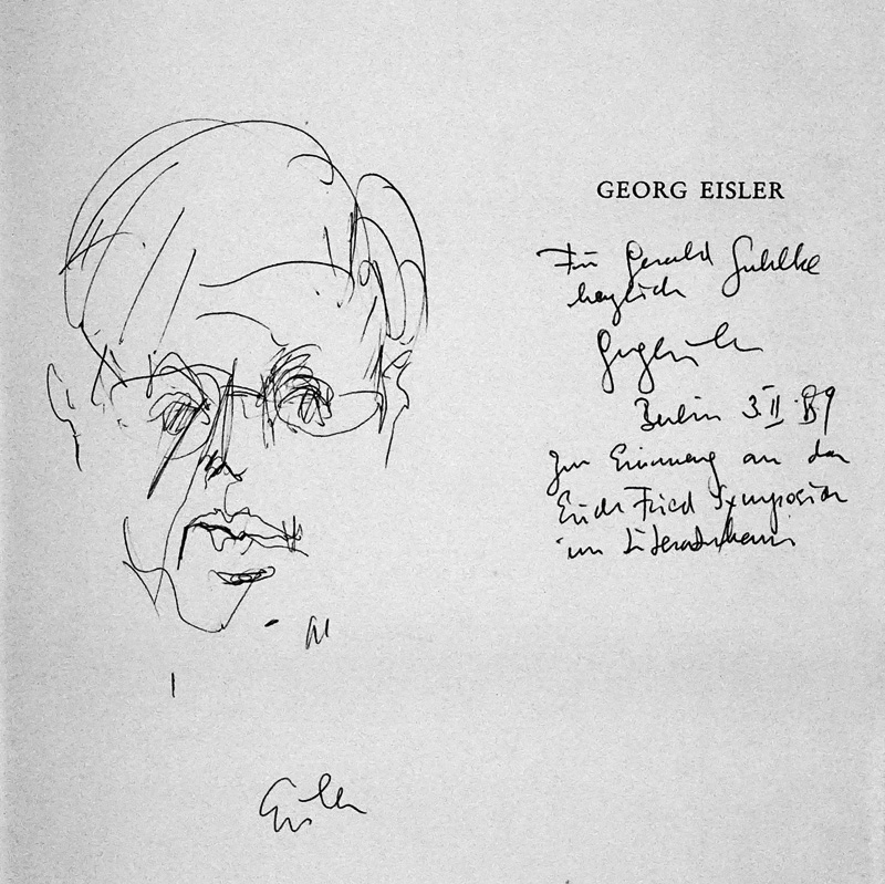 Lot 3087, Auction  125, Breicha, Otto, Georg Eisler. Monographie und Werkkatalog. Wien 1970. - Mit signierter Porträtzeichnung