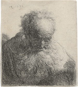 Lot 5208, Auction  126, Rembrandt Harmensz. van Rijn, Greis mit langem Bart, stark vorgebeugt