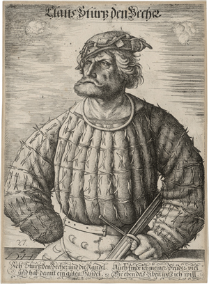 Lot 5597, Auction  126, Hopfer, Daniel, Bildnis des Kuntz (Conrad) von der Rosen