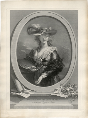 Lot 5629, Auction  126, Müller, Johann Gotthard von, Selbstbildnis der Malerin Louise Elisabeth Vigée Lebrun