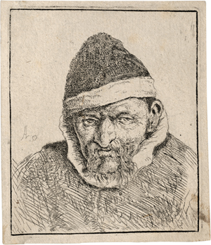 Lot 5634, Auction  126, Ostade, Adriaen van, Büste eines Bauern mit spitzer Mütze
