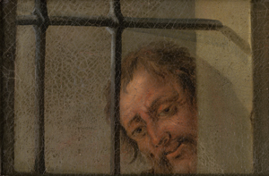 Los 6022 - Niederländisch - 17. Jh. Kerkerszene: Mann hinter einem Gitterfenster - 0 - thumb