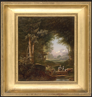 Los 6049 - Rieter, Heinrich - Alpenlandschaft mit Hirten an einer Tränke - 1 - thumb