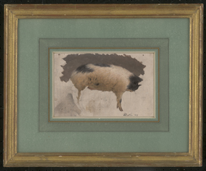 Los 6086 - Landseer, Sir Edwin Henry - Gloucestershire Old Spots: Studie zu einem Schwein - 1 - thumb