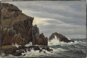 Lot 6112, Auction  126, Kyhn, Vilhelm, Felsen auf Bornholm bei stürmischem Wetter