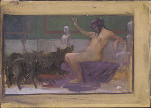 Lot 6180, Auction  126, Lipinsky, Sigmund, Circe verwandelt die Gefährten des Odysseus in Schweine