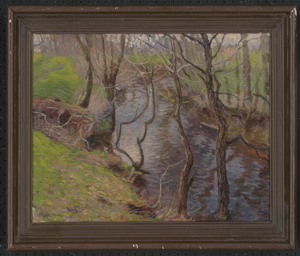 Los 6210 - Kalpokas, Petras - Baumbestandener Bachlauf im Vorfrühling - 1 - thumb