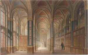 Lot 6716, Auction  126, Ritter, Lorenz, Blick in die Bibliothek (Säulensaal) im Roten Rathaus in Berlin