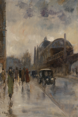 Lot 7029, Auction  126, Ury, Lesser, Hochbahnhof Nollendorfplatz von der Bülowstraße aus gesehen, Berlin