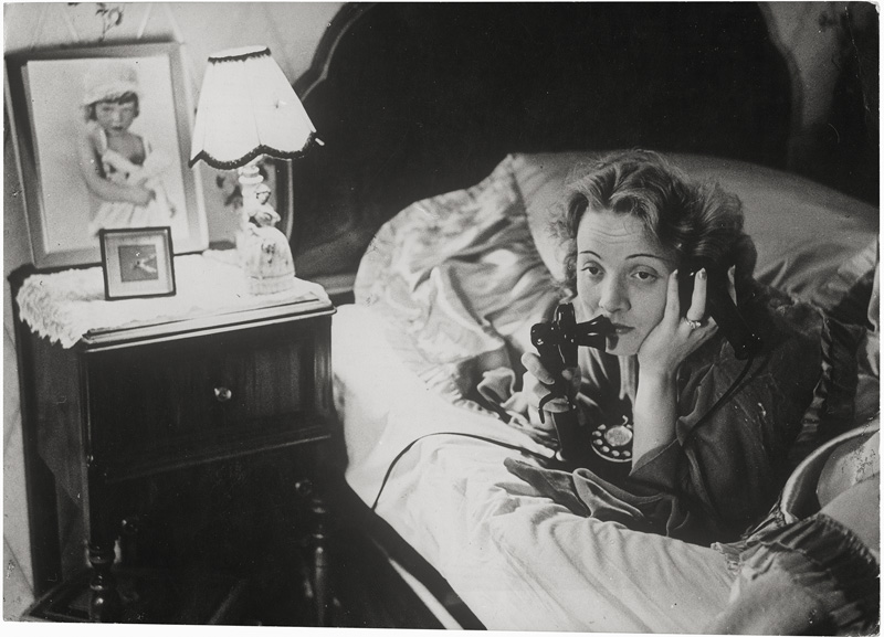 Lot 4208, Auction 126, Salomon, Erich, Marlene Dietrich on the telephone with her daughter in Berlin from Hollywood 1930; Benito Mussolini, Heinrich Brüning, Dino Grandi, Julius Curtius, Hotel Excelsior in Rome 1931