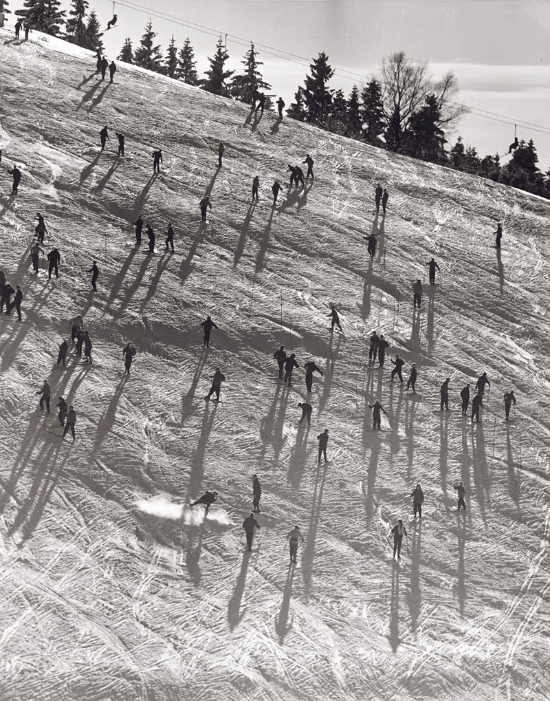 Lot 4217, Auction 126, Schneiders, Toni, Skiers on mountain, Bregenz