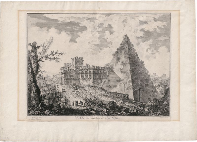 Lot 5317, Auction 126, Piranesi, Giovanni Battista, Veduta del Sepolcro di Cajo Cestio