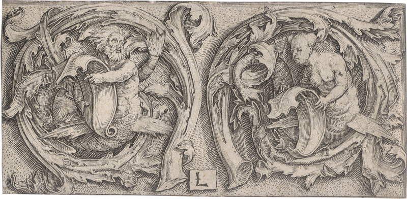 Lot 5615, Auction  126, Leyden, Lucas van, Ornament mit Triton und Sirene