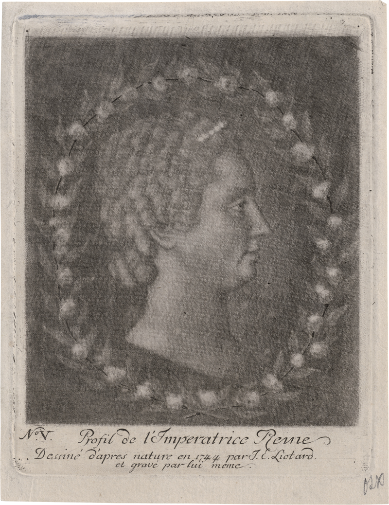 Lot 5617, Auction  126, Liotard, Jean-Étienne, Bildnis Maria Theresias im Profil, Kaiserin von Österreich