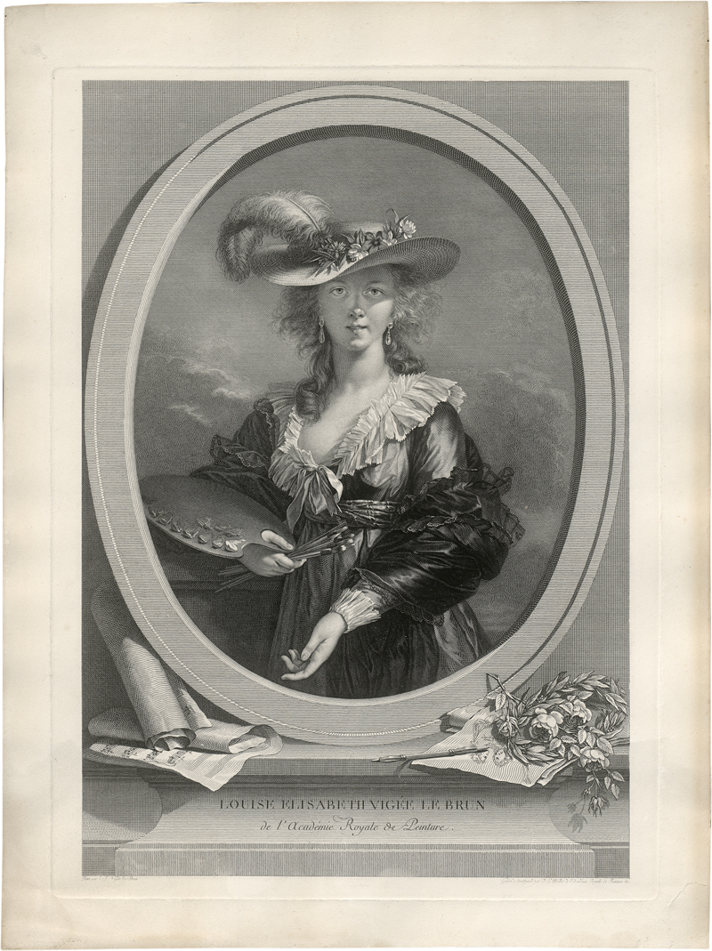 Lot 5629, Auction  126, Müller, Johann Gotthard von, Selbstbildnis der Malerin Louise Elisabeth Vigée Lebrun