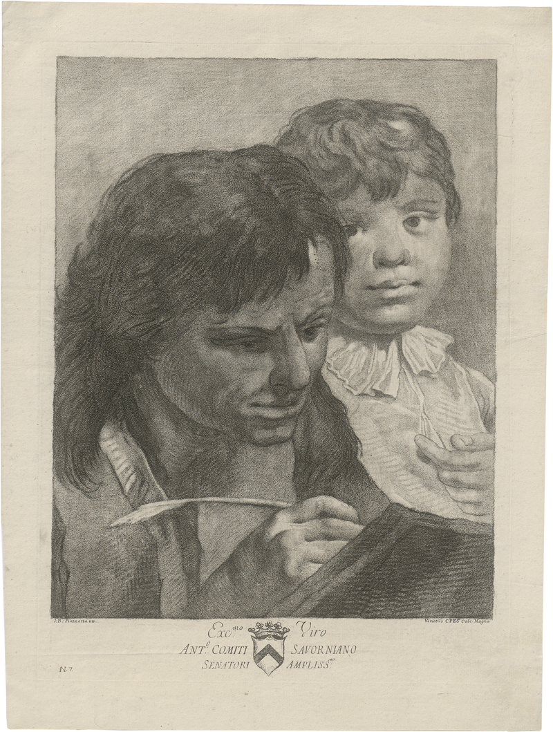 Lot 5692, Auction 126, Scattaglia, Pietro, Ein schreibender Mann und ein Knabe